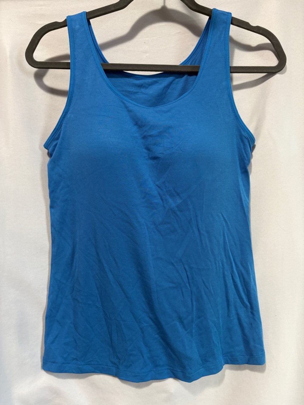 Women's Bright Blue Ribbed Tank Top
